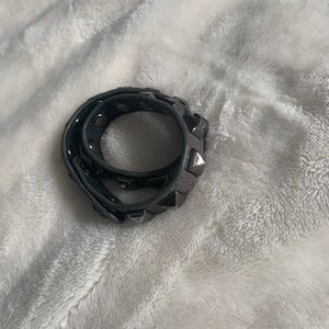 Rebecca Minkoff Grey & Silver double wrap bracelet